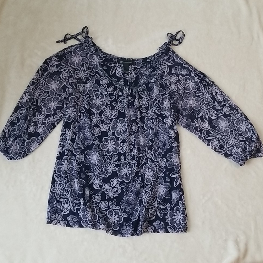 INC International Concepts Cold Shoulder Blouse